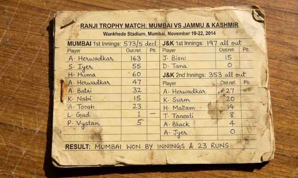 Mumbai Cricket Team vs Jammu and Kashmir Cricket Team Match Scorecard – Detailed Overview