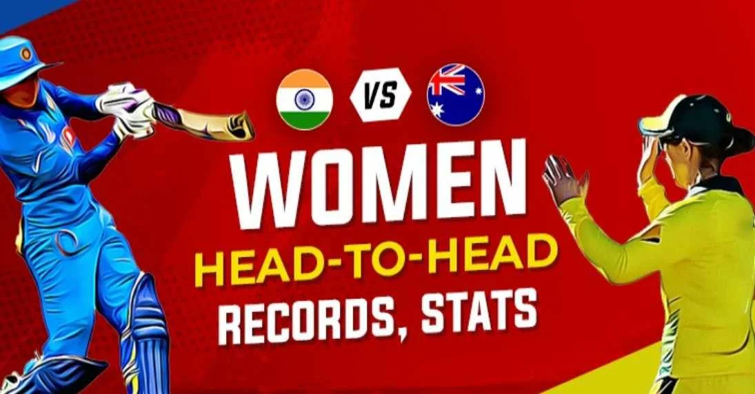 India vs Australia Women's Cricket teams during a competitive match.